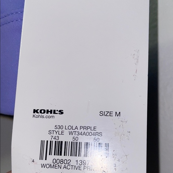 Tek Gear Purple Zipper Sports Bra - Picture 5 of 6